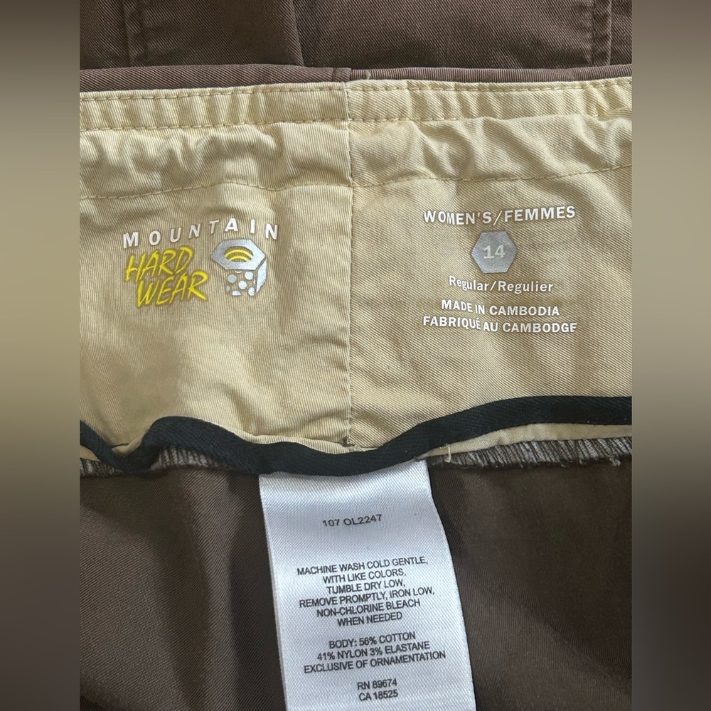 Mountain Hardwear Women’s Size 14 Regular Brown Hiking Pants Outdoor - Picture 4 of 8